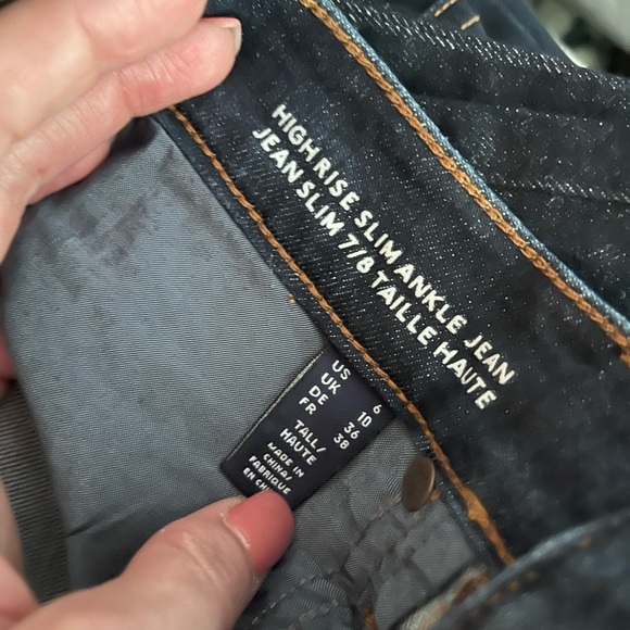 NWOT Women's Tall High Rise Slim Ankle Blue Jeans - Picture 4 of 4